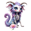 Pastel Creature with Floral Bones