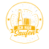 Saufen bestanden Bier Badge
