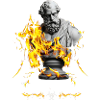 Flame statue with fire spell