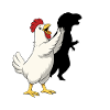 Lustiges Huhn T Rex Dinosaurier-Schattenpuppe