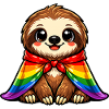 Sloth Sloth Pride Rainbow Cloak LGBTQ