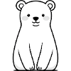 Cuddly polar bear illustration
