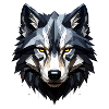 Geometrischer Wolfkopf