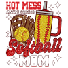 Hitzige Softball-Mama Glitzer-Glanz