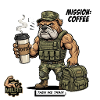 Kampfbereiter Hund: Kaffee-Mission