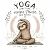 Yoga Faultier Ruhezeit Motiv