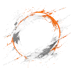Orange Enso Splash Circle