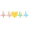 LGBT Regenbogen Herzschlag
