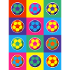 Pop Art Football Pattern