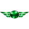 Personalise the green winged emblem individually