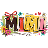 Mimi Granny Flowers Gift Retro Grandma