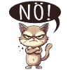 Something like nope - cat says no