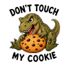 Cute Dinosaur T-Rex Cookie Cookie Saying