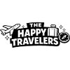 Happy Travelers: Plane, Suitcase & Compass