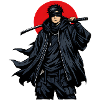 Ninja in the Shadows with Katana