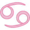 Krebs-Sternzeichen Pastellrosa