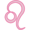 Löwe-Sternzeichen Pastellrosa