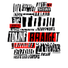 Glitch Typografie Rot Schwarz