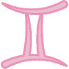 Zwillinge Tierkreiszeichen Pastellrosa
