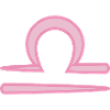 Waage-Tierkreiszeichen Pastellrosa