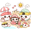 Kawaii Strandfreunde Sushi