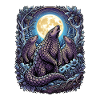 Three pangolins howl at the moon