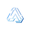 Neon Triangle Geometry Lines
