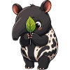 Tapir mit Blatt