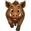 Wild boar running