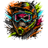 Motocross Helmet Skull Design
