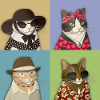 Pop Art de chat d’été
