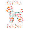 Poodle Mom with Floral Motif