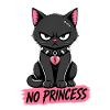 Cheeky Gothic Cat – No Princess Statement