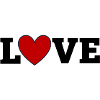 Crimson Heart with Navy Outline