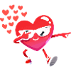 Retro Heart Valentine's Day Design Love