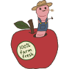 Farmworm on Apple Orchard