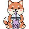 Shiba Inu Bubble Tea Charm