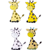 Giraffenquartett Bunt