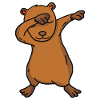 Bear Dabbing Pop Cartoon