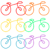 Line drawing bicycles wheel