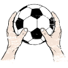 Fußball in Händen used