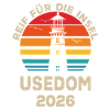 Usedom 2026 Retro Insel-Logo