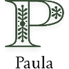 Monogram P with botanical ornament