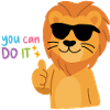 Sweet Lion in Glasses