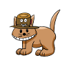 Lustige Katze Hut Kinder Kind 