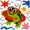 Frosch mit Taucherbrille