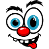 Bunte Clown-Karikatur