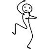 Dancing Stick Figure – Minimal Lineart