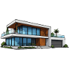 Illustration d’architecture moderne de villas