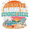 100 Days Summer Countdown School Sunset